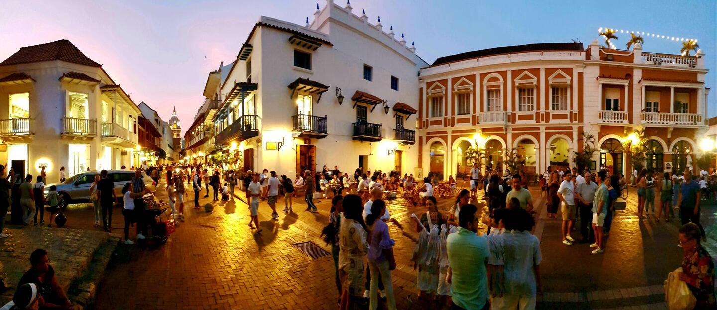 Cartagena in the colors of a sunset.