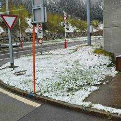 Am Gotthard lag sogar Schnee