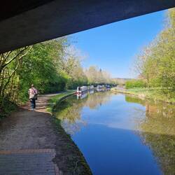 Our mooring from under the bridge