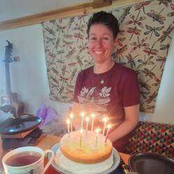 The gorgeous birthday cake Sarah made