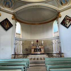 Inside catholic St Mary's Chapel