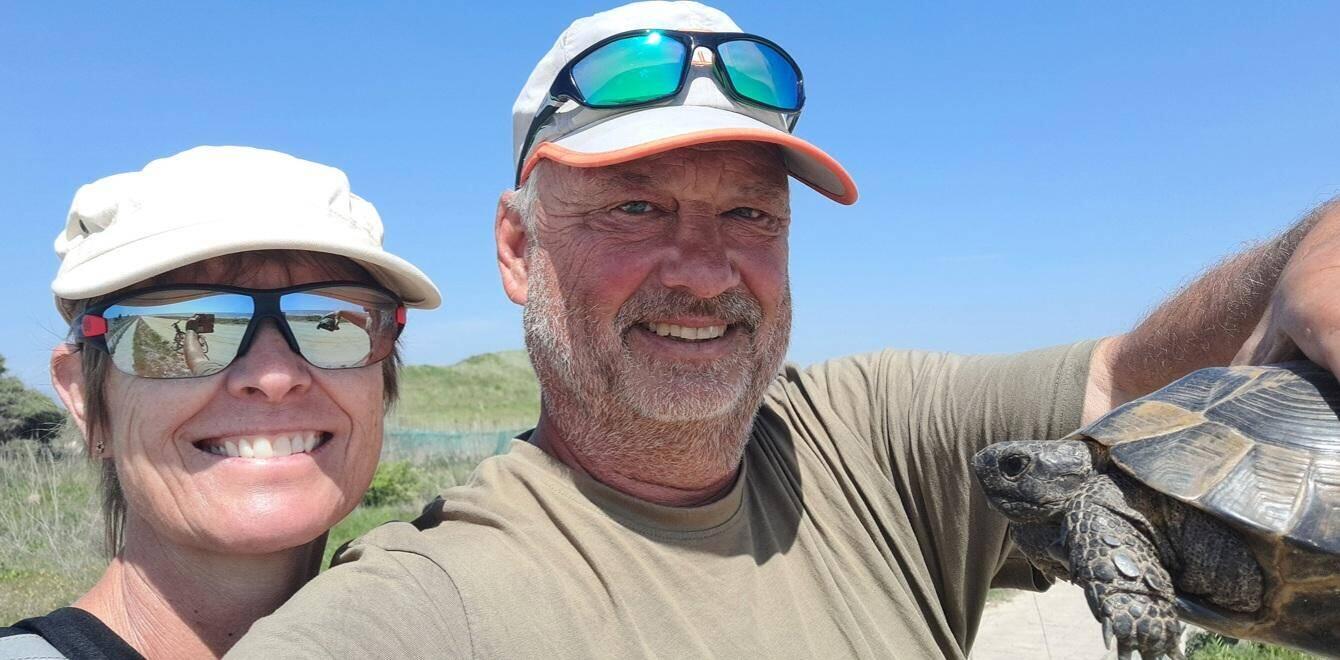 Selfie mit Schildkröte