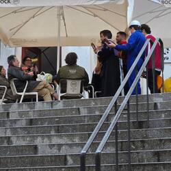 Some Fado singers who were walking around serenading people