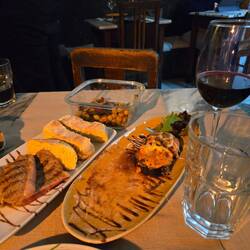 Tonight's dinner, already half eaten. Delicious