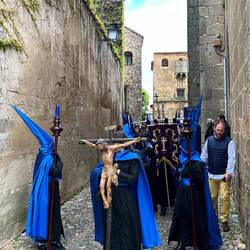 Setting up for a procession