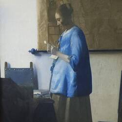 Johannes Vermeer's painting, Woman in Blue Reading a Letter