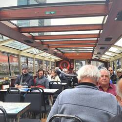Inside our canal boat