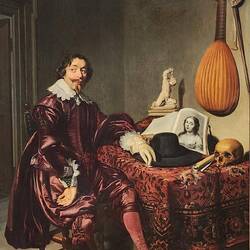 Portrait of David Bailly, a Dutch Golden Age painter, painted by Thomas de Keyser, 1625-1630