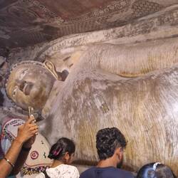 Inside the dambulla caves