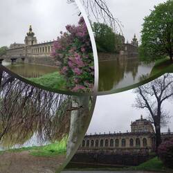Dresdener Zwinger mit Zwingerteich und -garten