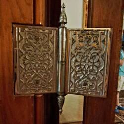 We were told 95% of the hardware is original & restored. This is a door hinge ...