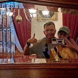 It's funny: the camera picks up mirror scratches that the eye doesn't see until it's ~2ft away.