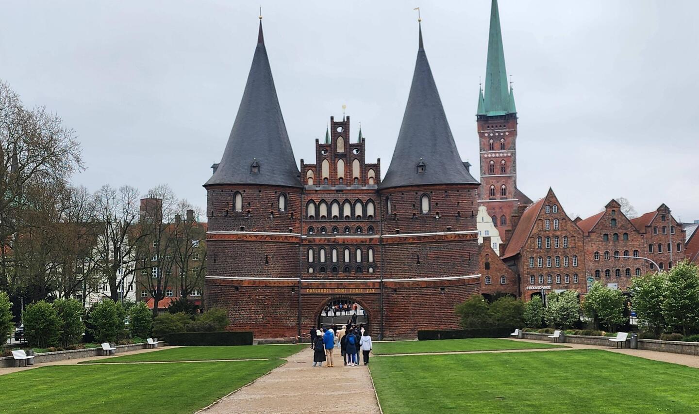 1464, Holsten Gate is a city gate marking off the western boundary of the old center of Lubeck