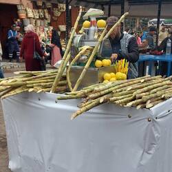 Zuckerrohrsaft frisch gepresst