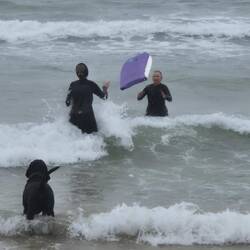 Sharing the boogie board