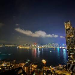 View from hotel rooftop garden