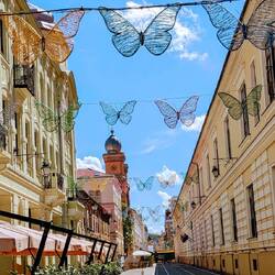 Die Innenstadt ist fast überall verkehrsberuhigt oder Fußgängerzone