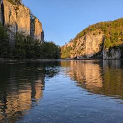 Die Aussicht vom Ende der Kiesbank