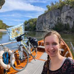 Fahrrad und ich mit an Bord