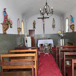 Inside the tiny chapel