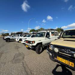 ...und alles dicke Overland-Brummer...