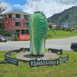 Some of the roundabouts in Kota Kinabalu had whimsical decorations.