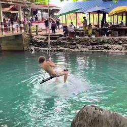 Putting on a show for the tourists