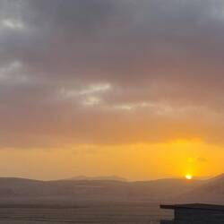 Il tramonto dall'ostello