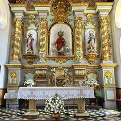 The church near us had a special mass for Pope Francis today.