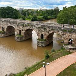 The Roman Bridge Over the Guadiana River