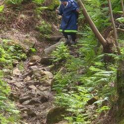 And those rocks are the path. Poles were life savers