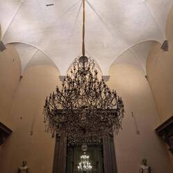 Chandelier with real candles