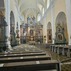 Innenansicht der Kirche von Kudirkos