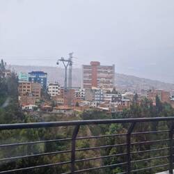 Blick auf das Transportmittel in La Paz