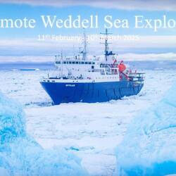 EL Sara uses a photograph of Ortelius in the sea ice for today's recap title slide.