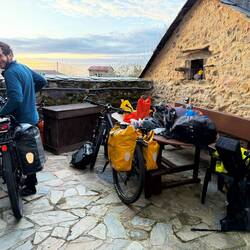 Bikers getting ready to go