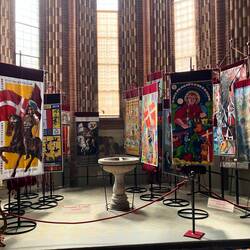 Quartierwappen für den Palio d'Asti (Pferderennen der Quartiere wie in Siena)