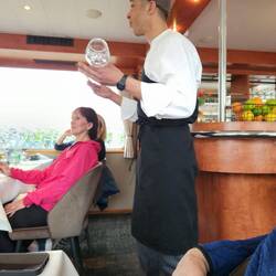 Our chef announcing our meal for dinner. He is from Tunisia