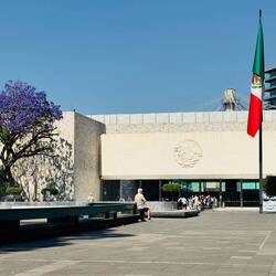 Eingang mit Scanner Sicherheits Kontrolle