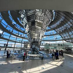The Dome from the roof level. The sun shade to the right automatically tracks the sun to stop glare