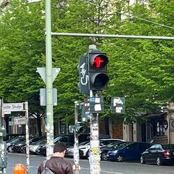 A red Ampelmann in the wild