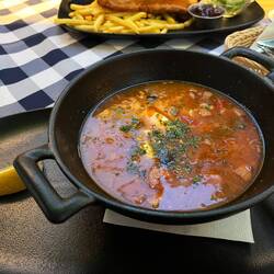 Solyanka soup, common across Eastern Europe and a favourite of Angela Merkel