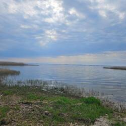 Blick auf die Kurische Nehrung am Horizont