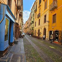 Straßenbild in Bosa