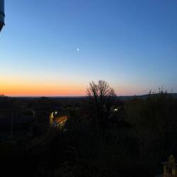 Clear sky at dawn