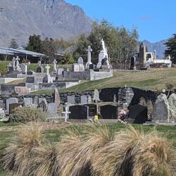 Cemetery at the gondola. Maybe they get their business from unsuspecting novice paragliders?