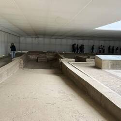 Station Z, lorry bay with gas chamber disguised as shower room behind