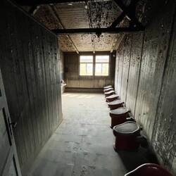 Toilets in recreated hut