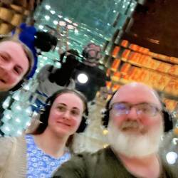 One room contained a silent-ish disco