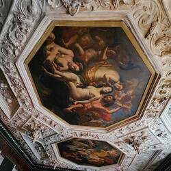 One of many ornate ceilings